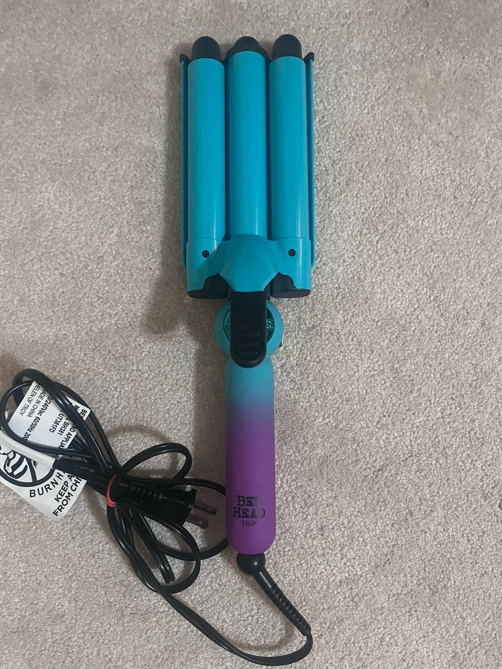 BedHead Triple Barrel Waver - Teal to Purple Ombre